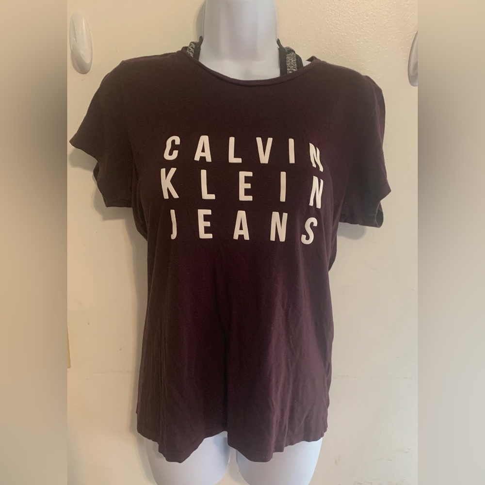 calvin klein jeans basic black tee shirt.